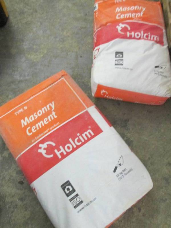 lot 251 image: Lot of 2 Holcim Masonry Cement Type...