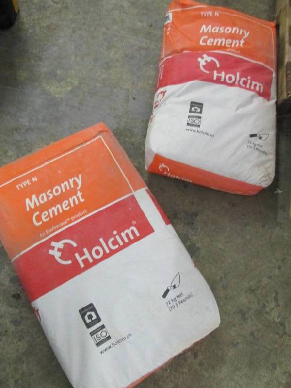 lot 253 image: Lot of 2 Holcim Masonry Cement Type...