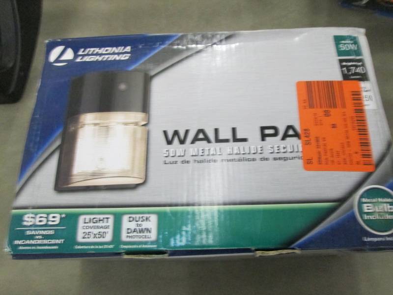 lot 257 image: Lithonia Lighting Bronze Metal-Hali...