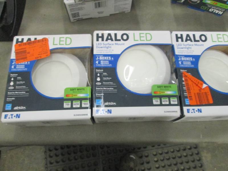 lot 273 image: Lot of 3 Halo SLD 4 in. White Integ...