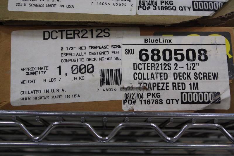 lot 55B image: Quik Drive DCTER212S, 2-12-Inch Composite ACQ Approved Red Deck Screws - 3 Cases NEW $300 Value