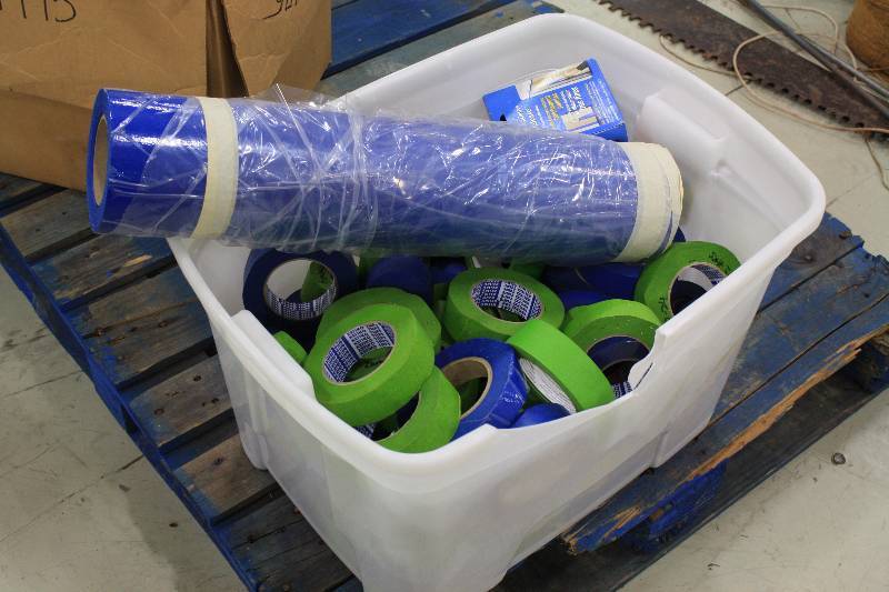 lot 172 image: Tape  Tote full of Various sizes & colors