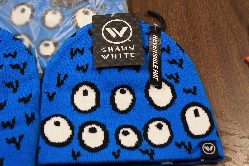 lot 49 image: Shaun White Monster Winter Hats - 3 Hats $30 Value