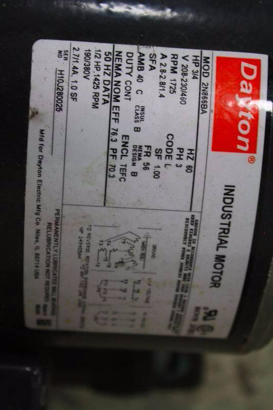 lot 159 image: Dayton Industrial Motor