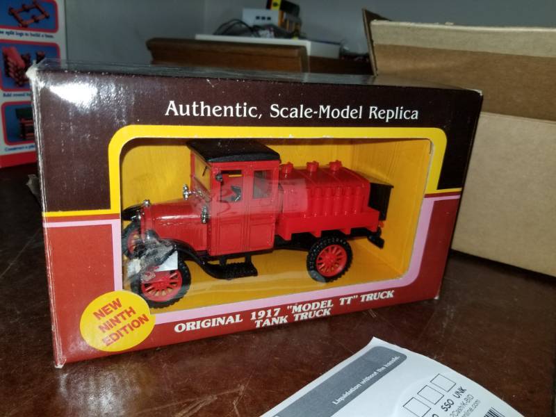 lot 335 image: Authentic Scale Model Replica Original 1917 Model TT Truck Tank Truck