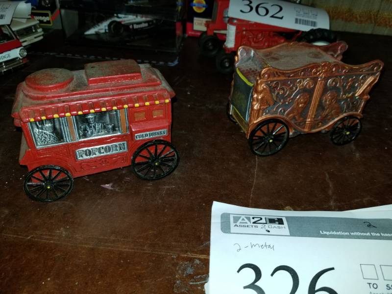 lot 326 image: Lot of (2) Circus Wagon Banks