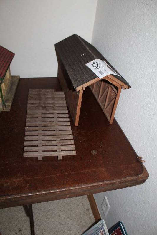 lot 456 image: G-Scale Model Covered Bridge