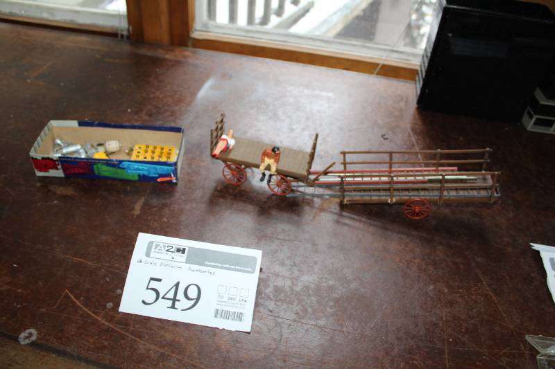 lot 549 image: G-Scale Model Train Station Platform Accessories