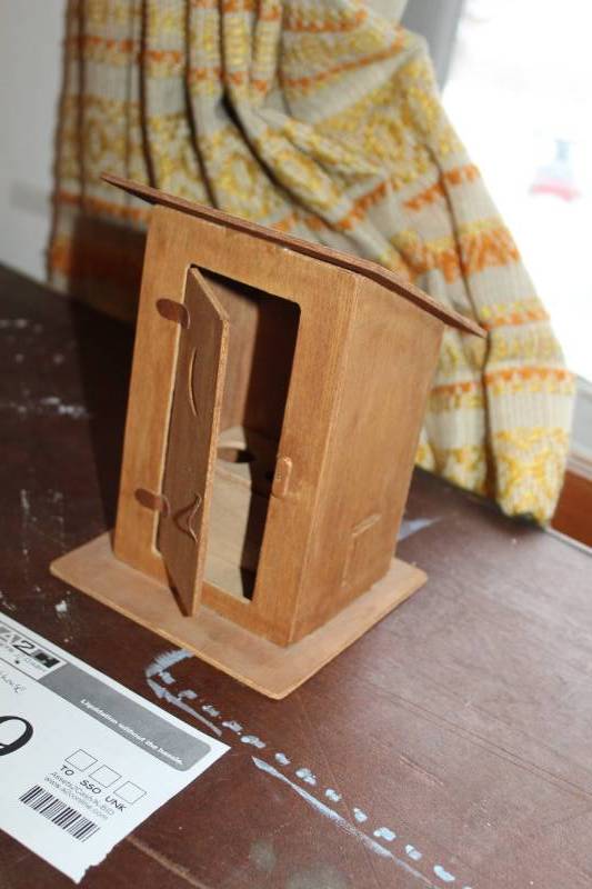 lot 439 image: Wood Scale Model Outhouse