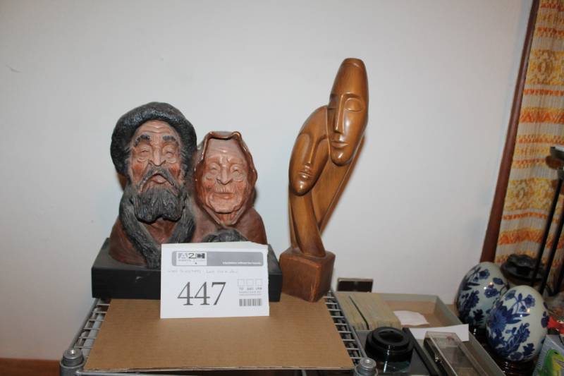 lot 447 image: Wood Sculptures - Love Old & New