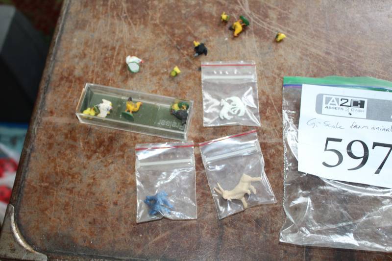 lot 597 image: G-Scale Model Farm Animals