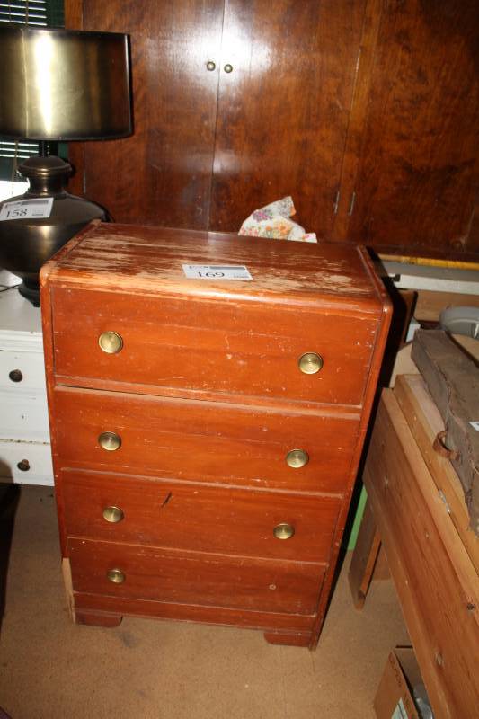lot 169 image: Wood Dresser with 4-Drawers