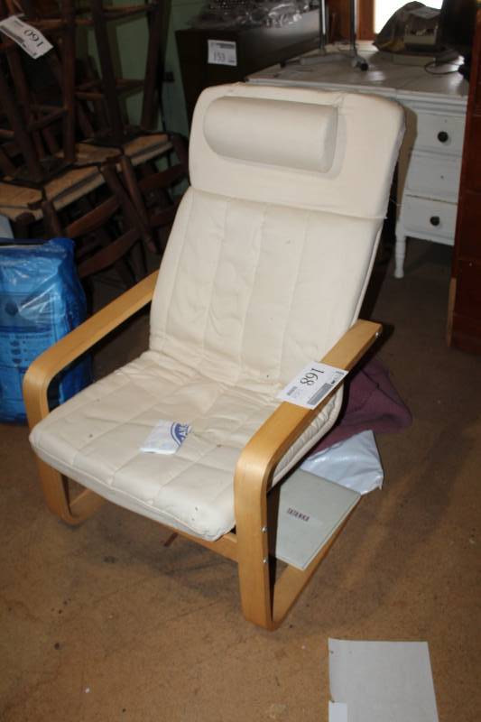 lot 168 image: Wood Living Room Chair with Headrest