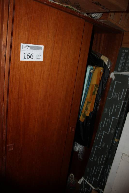 lot 166 image: Wood Wardrobe Cabinet