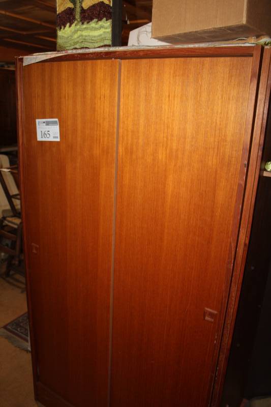 lot 165 image: Wood Wardrobe Cabinet