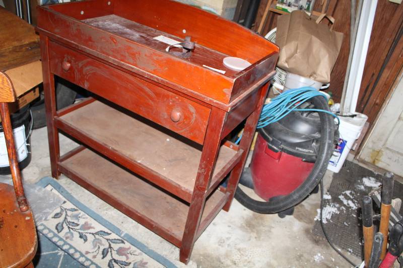 lot 205 image: Wood Baby Changing Table