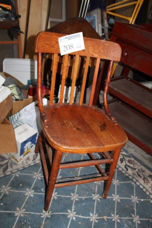 lot 208 image: Wood Dining Chair