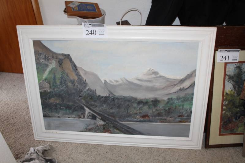 lot 240 image: Oil-On-Masonite Wall Art