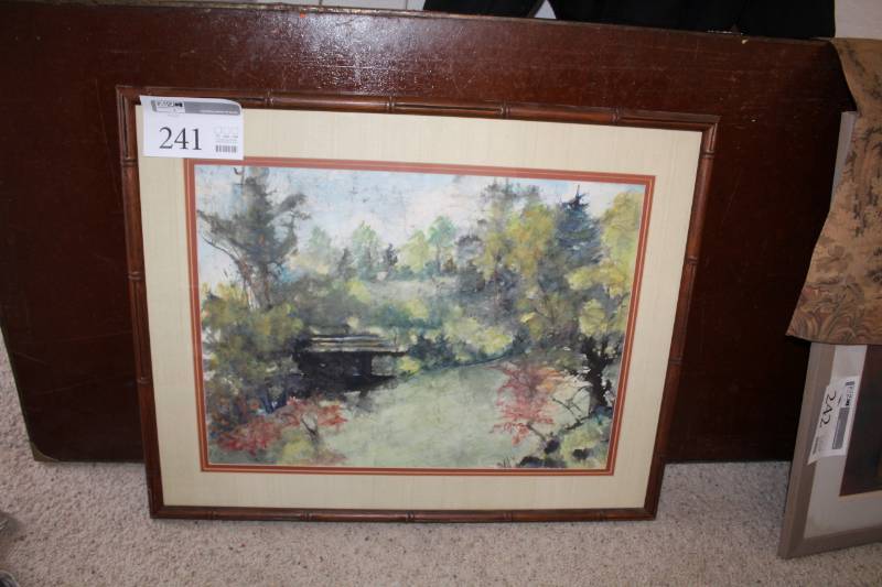 lot 241 image: Framed Matted Wall Art