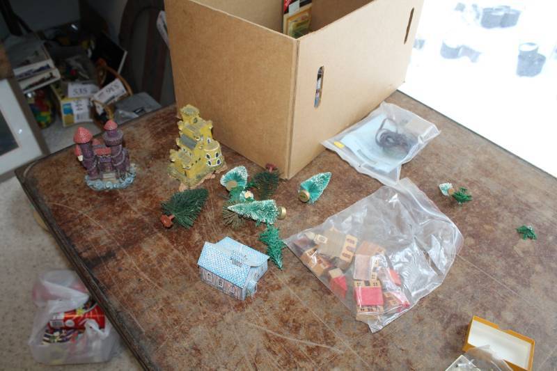 lot 247 image: N Scale Model Houses, Trees, And More