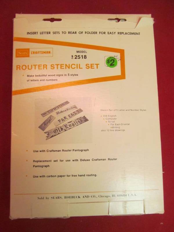 lot 39 image: router stencil set