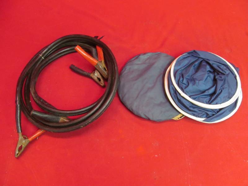 lot 63 image: booster cable, auto shades