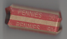 25 Mixed Wheat Cent Roll
