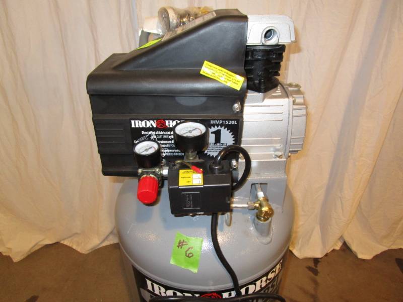 lot 6 image: Iron Horse 20 Gallon Portable Air Compressor