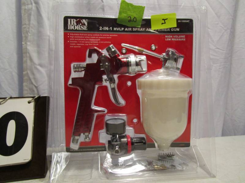 lot 20 image: Iron Horse 2 in 1 HVLP Air Spray & Primer Gun