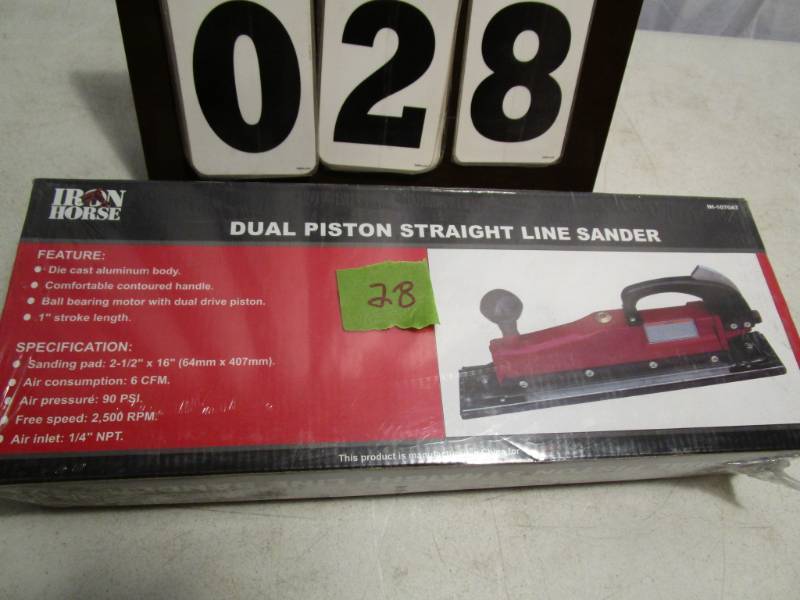 lot 28 image: Iron Horse Dual Piston Straight Line Sander