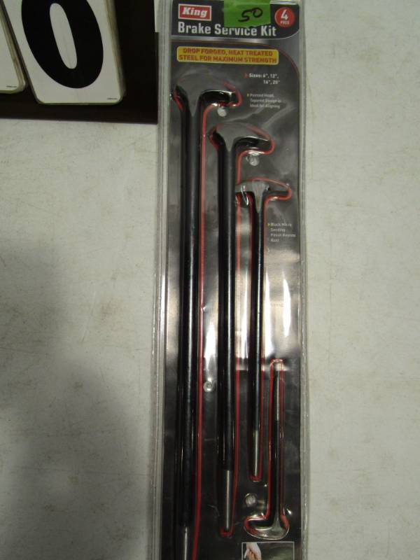 lot 50 image: King 4pc Brake & Pry Bar Service Kit