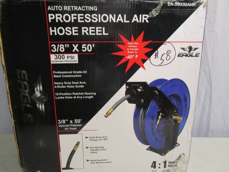 lot 58 image: Eagle Retracting Air Hose Reel