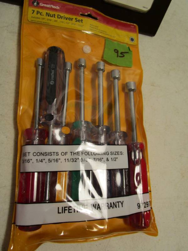lot 95 image: Great Neck 7 pc Nut Driver Set - SAE