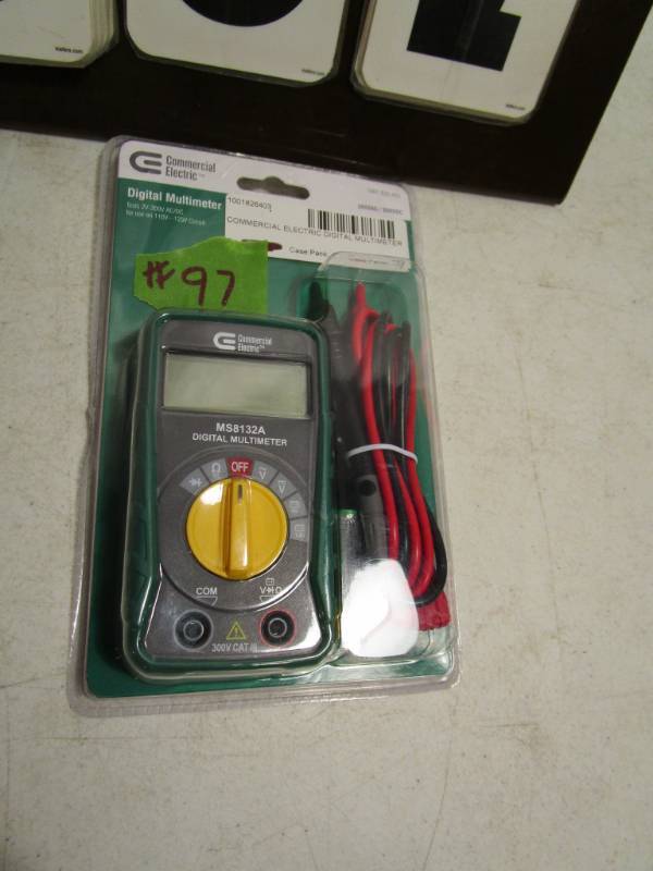 lot 97 image: Commercial Electric Digital Multimeter