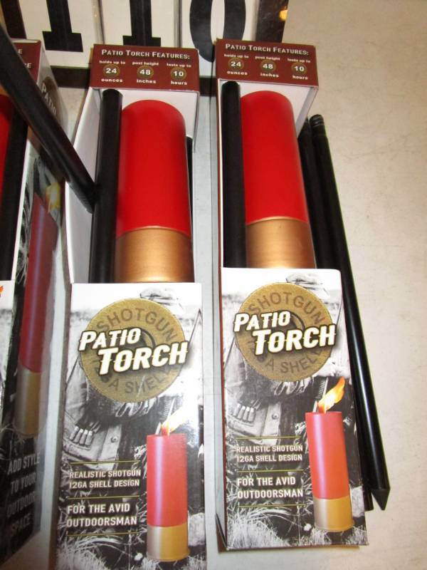 lot 110 image: Shot Gun Shell Patio Torches