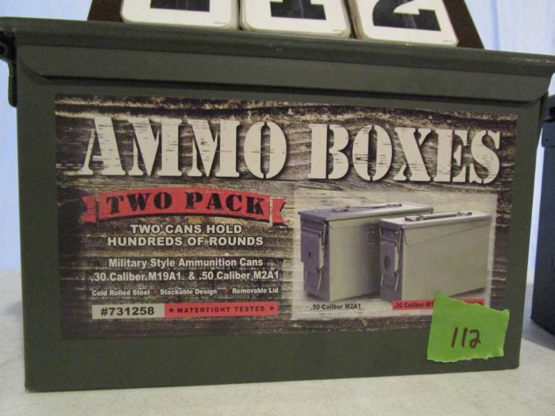 lot 112 image: Ammo Boxes