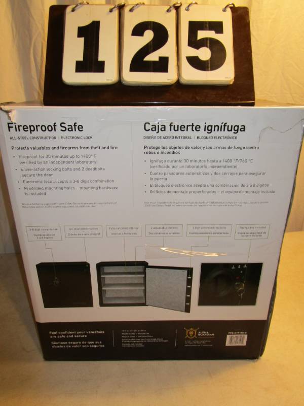 lot 125 image: Stack-On Fireproof Personal Safe - Large