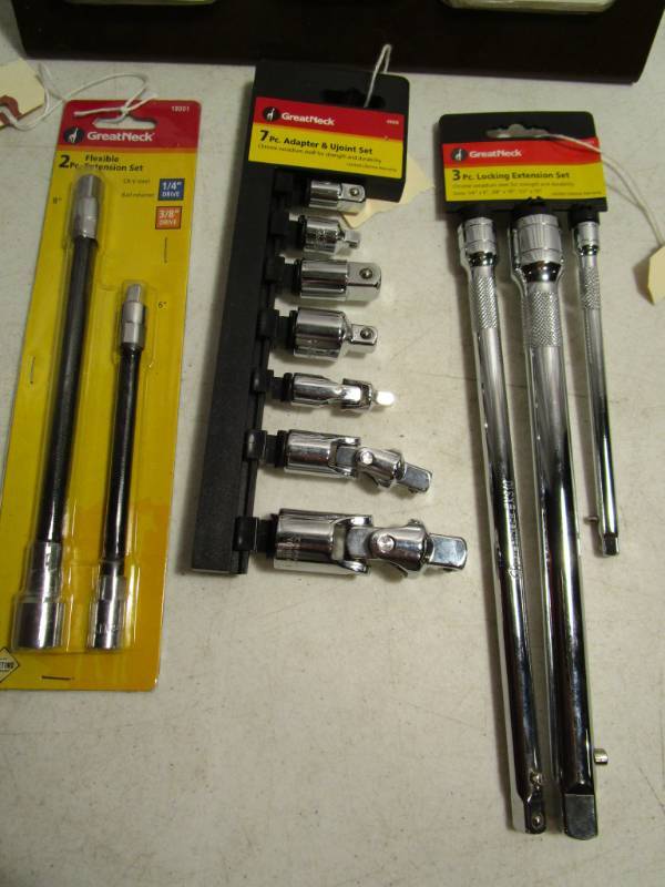 lot 163 image: Assortment of Great Neck Extension & U-Joint Sets - qty #