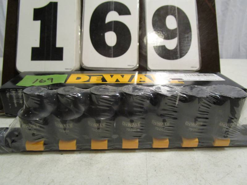 lot 169 image: DeWalt 7pc 12 Drive Impact Torx Socket Set