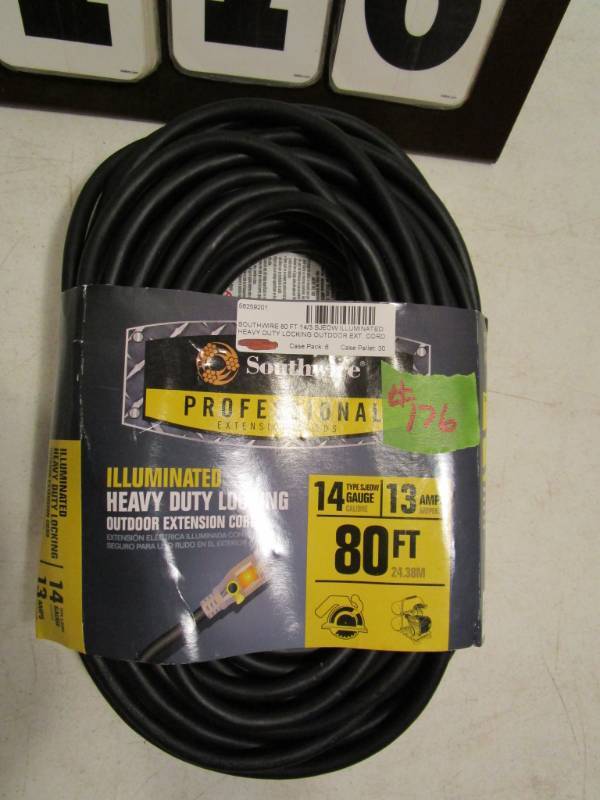 lot 176 image: Southwire Extension Cord - 80 ft