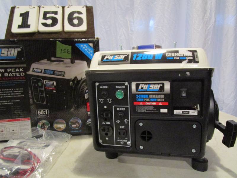 lot 156 image: Pulsar 1200 Watt 2 Stroke Generator