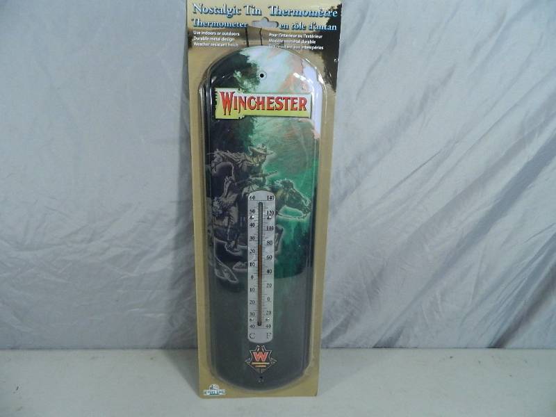 lot 26 image: New Winchester Tin Thermometer