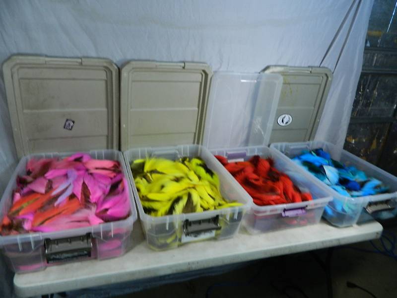 lot 107 image: 4 Totes of Primo Musky Lure Tails