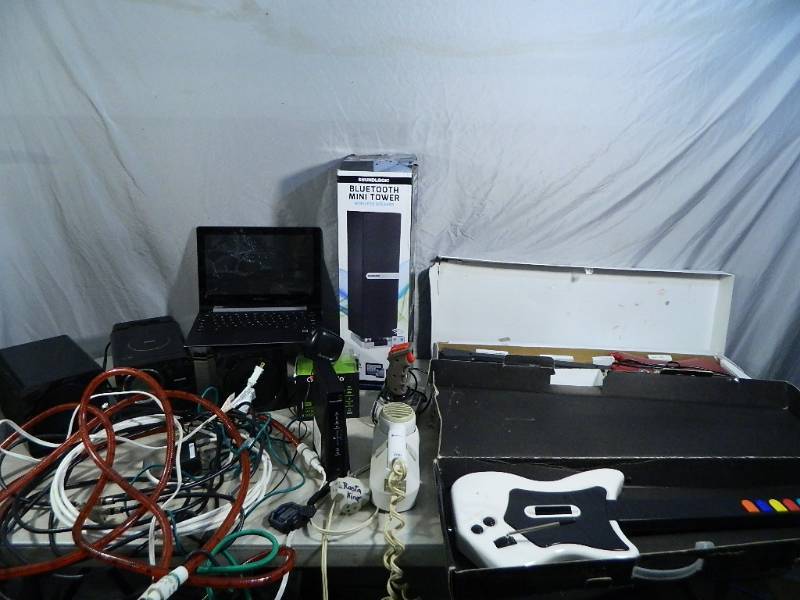 lot 125 image: Guitar Hero Guitars, Bluetooth Mini Tower, More