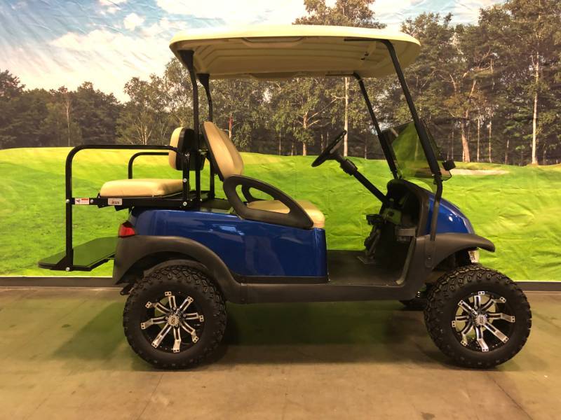 Pearl Blue 4 Passenger Lifted Club Car Golf Cart wStreet Legal Package