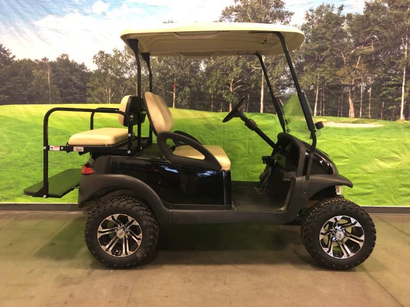 Black Lifted 4 Passenger Club Car Golf Cart wStreet Legal Package