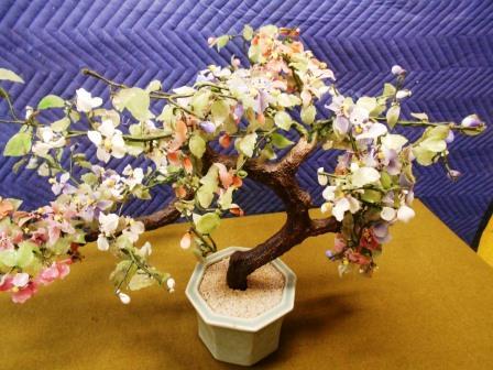 lot 13 image: VERY NICE ASIAN GLASS BONSAI PLANT