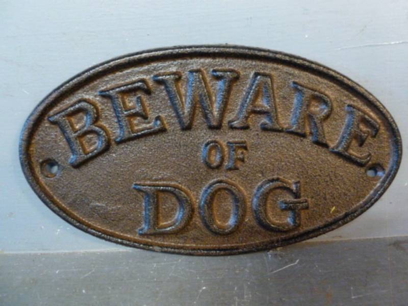 Cast Iron Sign
