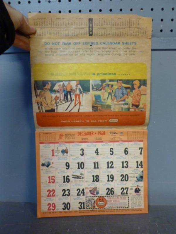 Vintage Advertisement Calendar