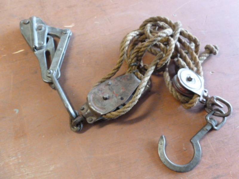 Vintage Block and Tackle Wire Puller